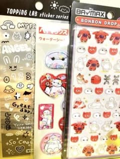 ボンボンドロップシールmini ベイマックス　ウォーター　おえかき　3枚セット