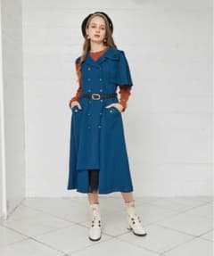 axes femme トレンチアシメジャンスカ ブルーのサムネイル
