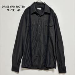 DRIES VAN NOTEN サスペンダーデザインシャツ ブラック 光沢 46 - メルカリ