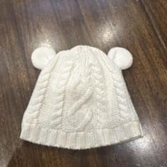 baby GAP 耳付きニット帽 0-3ヶ月 ホワイトのサムネイル