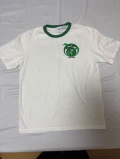 ZARA Tシャツ　Lサイズ　緑　白　アメリカン　白Tのサムネイル