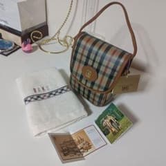 DAKS ミニショルダーバッグ ハウスチェック柄ポシェット,ハンドタオル 