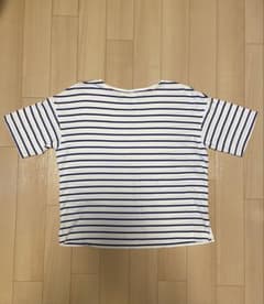 【無印良品】ボーダー 半袖 Tシャツ ホワイト×ネイビーのサムネイル