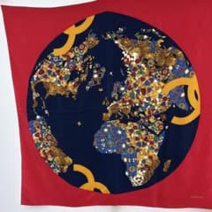 CHANEL スカーフ 世界地図 ジュエリー柄のサムネイル