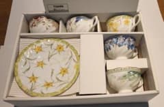 【Cup&Saucer】★HOYA★ホーヤ★カップ&ソーサ5客セット★ 送料込のサムネイル