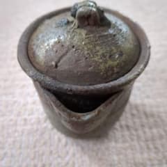 ア*ネ様 茶道具 手作り陶器 茶釜 蓋付きのサムネイル