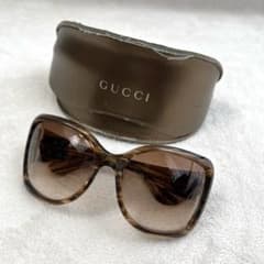 GUCCI グッチ サングラス GGロゴ ブラウン べっ甲風 ケース イタリア製 GUCCI グッチ サングラス GGロゴ ブラウン べっ甲風 ケース イタリア製