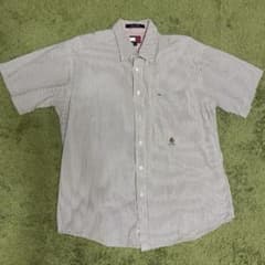 TOMMY HILFIGER メンズ 半袖シャツ ストライプ Lのサムネイル