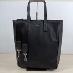 極美品 アニエスベー レザー ナイロン コンビ 2way トートバッグ 