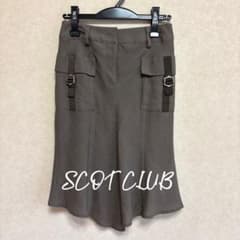 SCOT CLUB/スコットクラブ 麻混 マーメイド風フレアスカート 9号のサムネイル