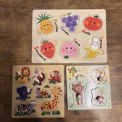 木製パズル 知育玩具 3点セットのサムネイル