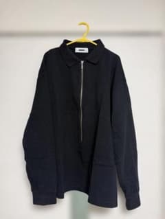 REVERBERATE 黒 ジップアップ ポロシャツ Mのサムネイル