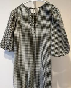 LOWRYSFARM♡チェックバルーンスリーブワンピースのサムネイル
