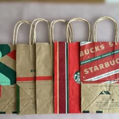 Starbucks ショップ袋 5枚セット ホリデーデザインのサムネイル