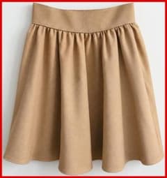 CECIL McBEE セシルマクビー ひざ丈フレアスカート ブラウン Mのサムネイル