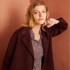 コントワー・デ・コトニエ　ダブルフェイスチェスターコート　ウール60% シルク混のサムネイル