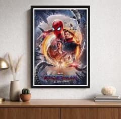 영화 스파이더 맨 No Way Home1 포스터 나무 A4 프레임 포함