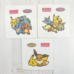 ポケモンパン デコキャラシール ポケまぜ コラボ ピカチュウ パチリス