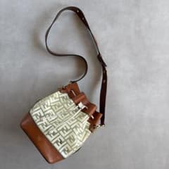 FENDI ROMA ズッカ柄 巾着 ショルダーバッグ