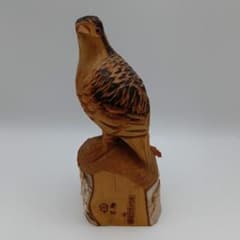 雷鳥 木彫り 置物 伝統工芸品 白樺 昭和レトロ