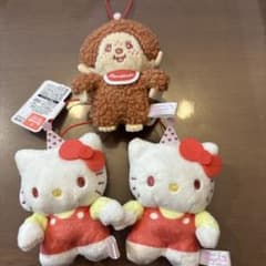 値下げ✨【新品】モンチッチ×ハローキティ ひっかけマスコット 3点セット