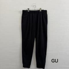 GU 黒 ゴムウエストパンツ サイドポケットのサムネイル