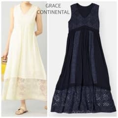 美品 3.9万 GRACE CONTINENTAL レース刺繍 ワンピース 36 - メルカリ