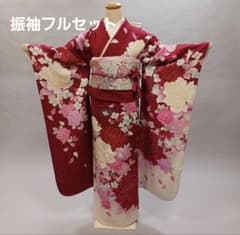 振袖フルセット 華やかな薔薇模様７点セットのサムネイル