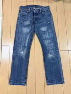 リーバイス インディゴブルー ストレートジーンズ　501Ｗ３２Ｌ３２のサムネイル