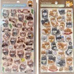 【正規品】ボンボンドロップシール レッサーパンダ 柴犬 2種セットのサムネイル