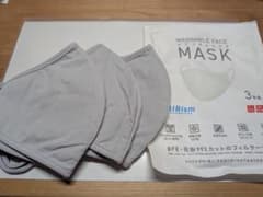 UNIQLO エアリズムマスク 3枚組 グレーのサムネイル
