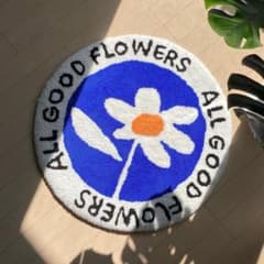 ラグ・カーペット MIYOSHI RUG ALLGOOD FLOWER CUSHION COVER ラグ・カーペット MIYOSHI RUG ALLGOOD FLOWER CUSHION COVER