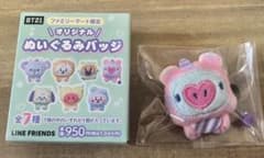 BT21 ファミリーマート限定 ぬいぐるみバッジ MANG マンJHOPE ホビのサムネイル