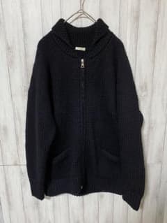 comoli カウチンニット size3 手編み ウール シルク ネイビー - メルカリ