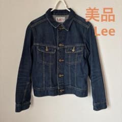 美品 Lee リー Gジャン デニムジャケット 濃紺 レディースM ショート丈 