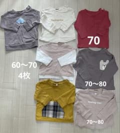 ベビー 長袖カットソー 7点セットのサムネイル