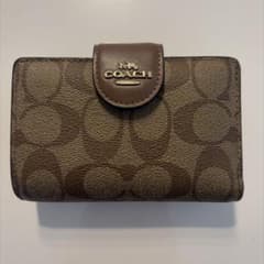 COACH 二つ折り財布 モノグラム柄 ブラウンのサムネイル