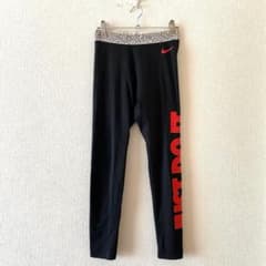 ☆【ナイキ】レギンス 裏起毛 プリントロゴ ウエストゴム スポーティー S相当