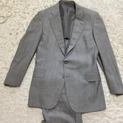 K967 美品 M バーバリー ストライプ柄 ダブル スーツ上下 グレー メンズ バーバリー グレー ストライプ ビジネススーツ パンツ モヘア - メルカリ