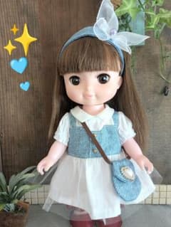 ワンピース、ヘアバンド、ポシェットのセット メルちゃん、ソラン
