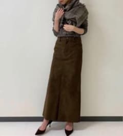 RIAM フェイクスエードロングスカート　plageのサムネイル