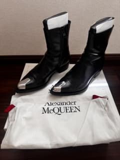 alexander mcqueen マックィーン パンクトゥメタルブーツ - メルカリ