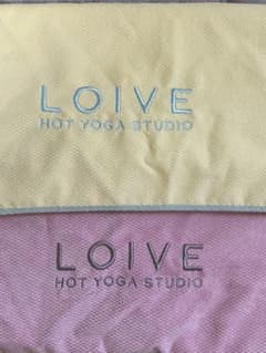 LOIVE ヨガマット用タオル イエロー ピンクのサムネイル