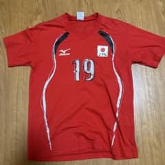 MIZUNO バレーボール日本代表 プラクティスシャツ レッド Mのサムネイル