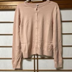 UNIQLO クルーネックカーディガン ピンク Mのサムネイル