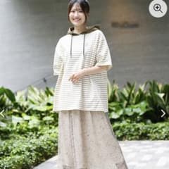 チチカカ　半袖Tシャツ　フード付き　ボーダーのサムネイル