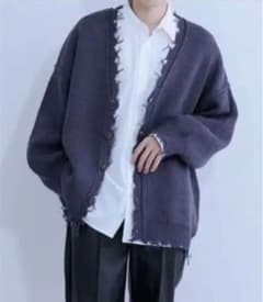 【完売品】ellnoloset　Damage Cardigan purpleのサムネイル