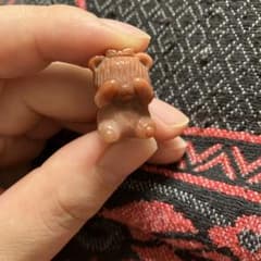 天然石✳︎アラシャン✳︎目隠しクマちゃん♡ ピンクぽい茶色のサムネイル