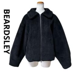 良品 BEARDSLEY ビアズリー ガリャルダガランテ ボアブルゾン 黒 F 