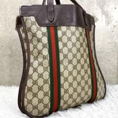 希少✨極美品 GUCCI トートバッグ シェリーライン GGスプリーム 瓢箪型 希少✨極美品 GUCCI トートバッグ シェリーライン GGスプリーム 瓢箪型